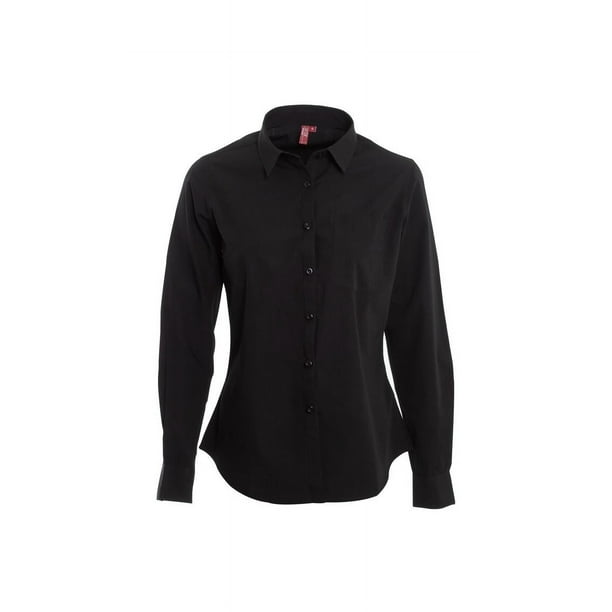 Blusa Trevira Boton Cuello negro XS