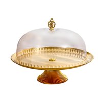 Magideal - Soporte Para Tartas Con Tapas Transparentes, Soporte Para Cupcakes, Soporte Para Postres, Plato Para Tartas Para Centro De Mesa , 34Cm