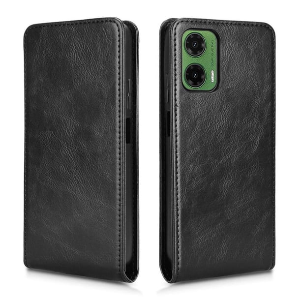 Funda tipo folio para Motorola Moto G35 5G con soporte magnético y protección para la cámara Negro