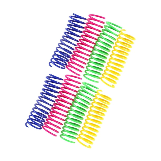 8 juguetes de plumas para gatos domésticos, con resortes creativos en espiral, para mascotas, de 8,9 cm, con espirales que aplauden, duraderos y inter