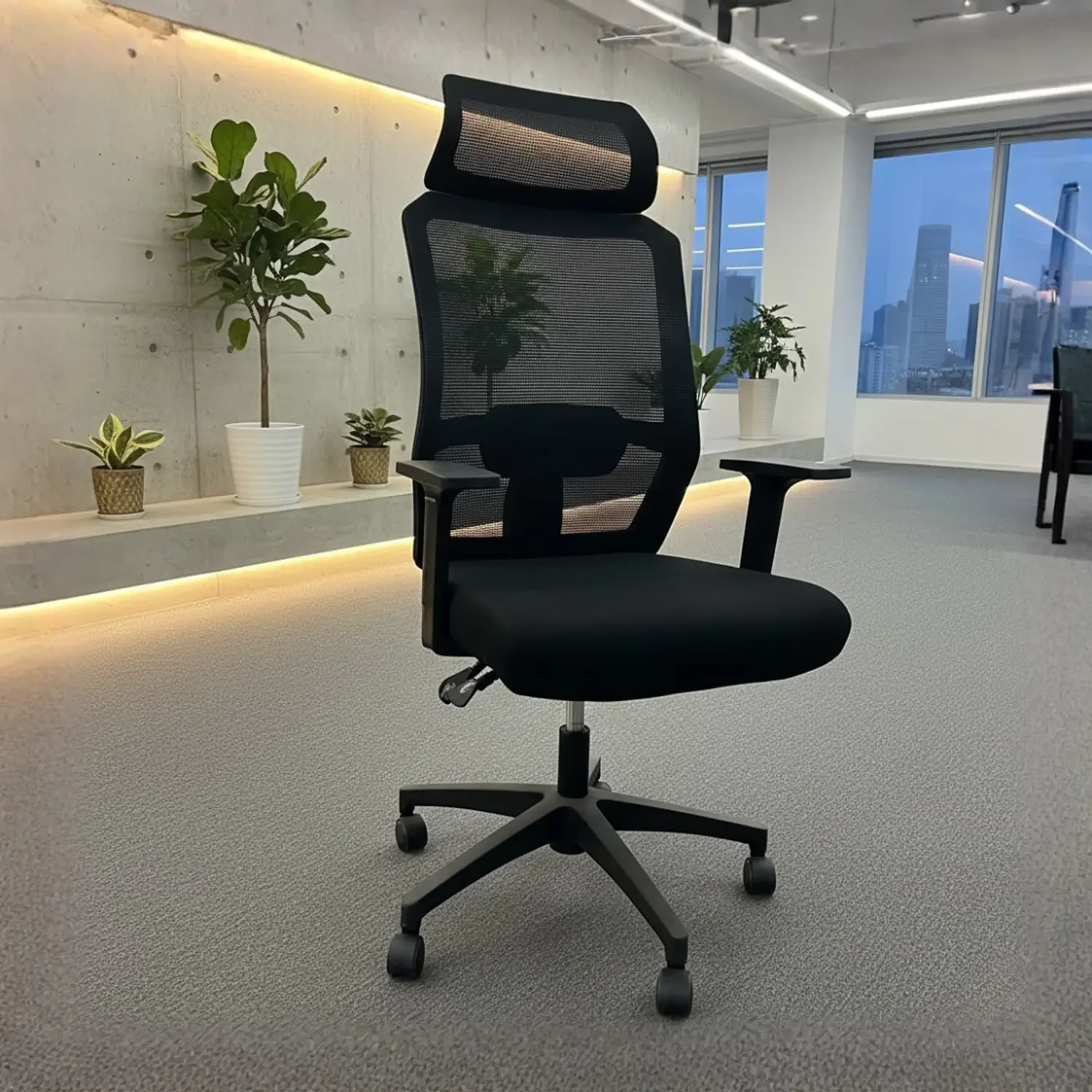Genérica - Silla De Escritorio Ergonómica De Malla Ejecutiva Con Soporte Lumbar Para Oficina Y Home Office