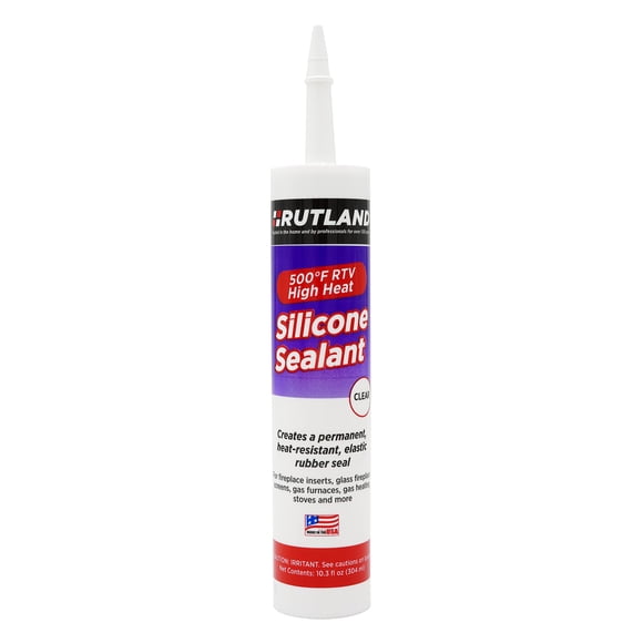 Sealant Rutland RTV de silicona de alta temperatura, 500 °F, 305 ml, transparente