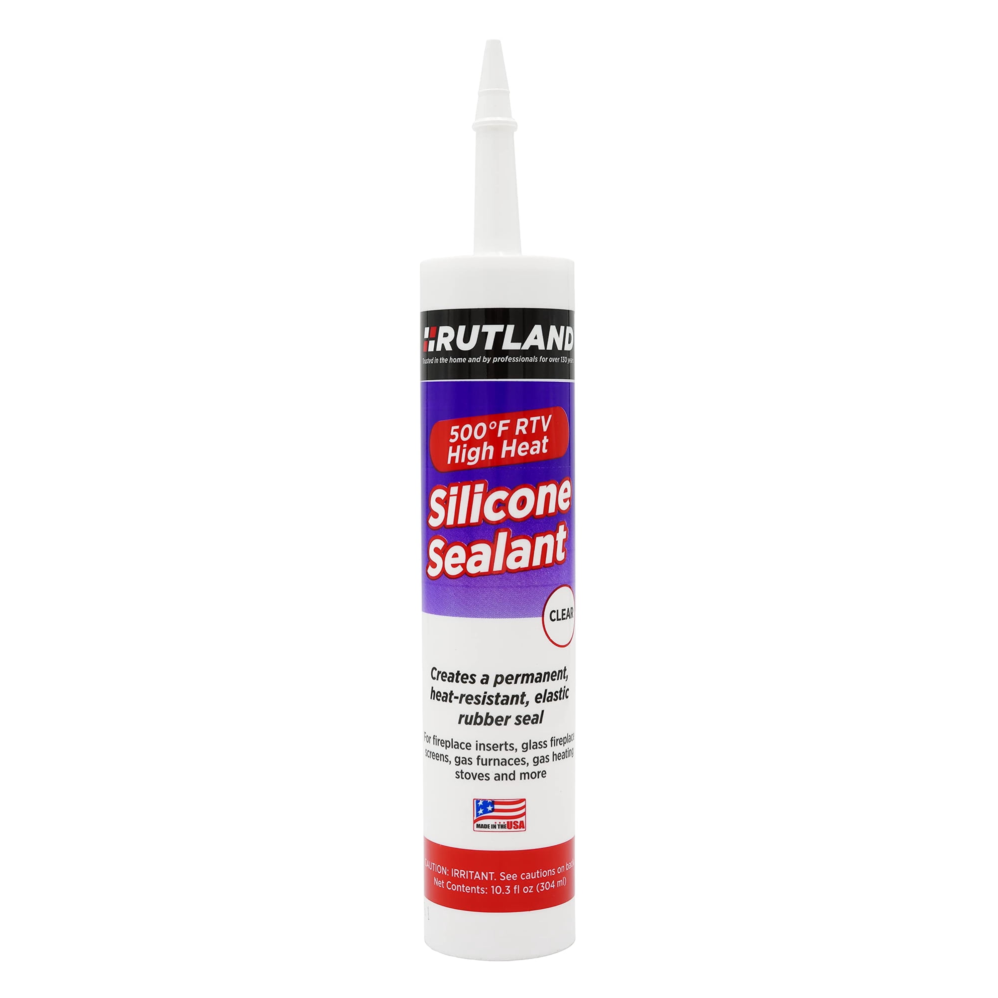 Sealant Rutland Rtv De Silicona De Alta Temperatura, 500 °f, 305 Ml, Transparente
