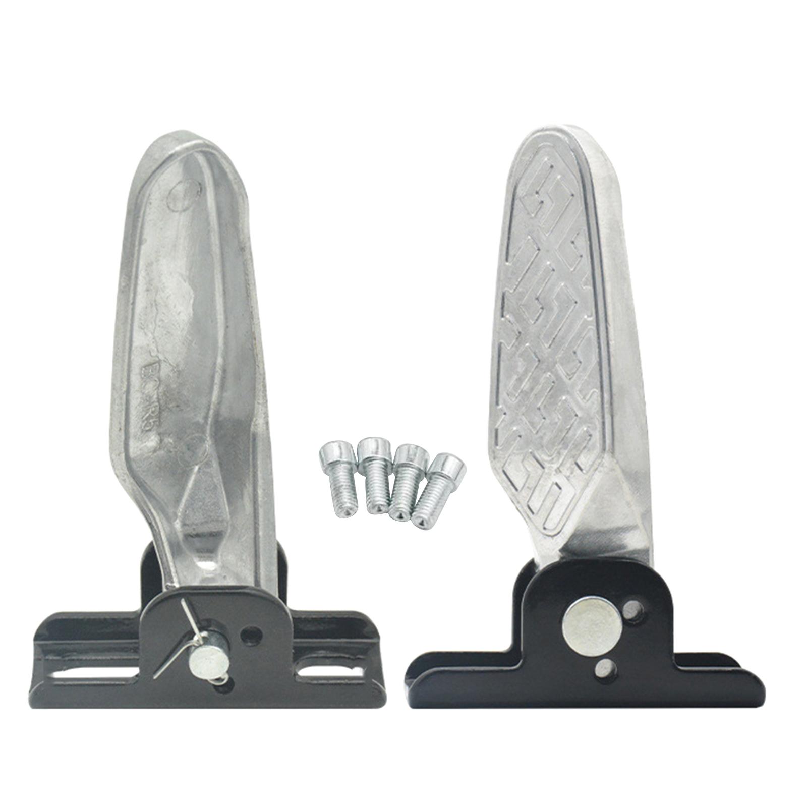 Magideal - 2 Pedales Traseros De Bicicleta, Estriberas Plegables, Fácil Instalación, Reposapiés, Pedales, Niveles De Bicicleta Plegable Para Reemplazo De Motocic Sin Almohadilla Antideslizante