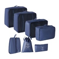 Bothyi - 7X Cubos De Embalaje Para Maletas Bolsas De Viaje Para Escapadas Familiares Viajes En La Playa Azul Marino