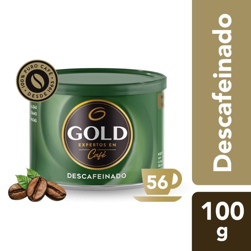 Café Descafeinado Lata 100 gr Gold
