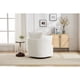 thumbnail image 3 of White Swivel Accent Chair,Round Swivel Barrel Chair,Armchair Upholstered Living Room Chair Corduroy Reading Chair Single Sofa Chair for Bedroom Apartment Office, 3 of 3