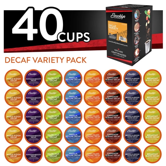 Cápsulas de café Brooklyn Beans, variedad de café descafeinado, 40 unidades