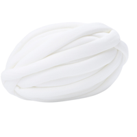 Bothyi - Relleno De Hilo De Lana Grueso Tejido Suave Para Bufanda Suéter Cerca De Cama Ganchillo Blanco