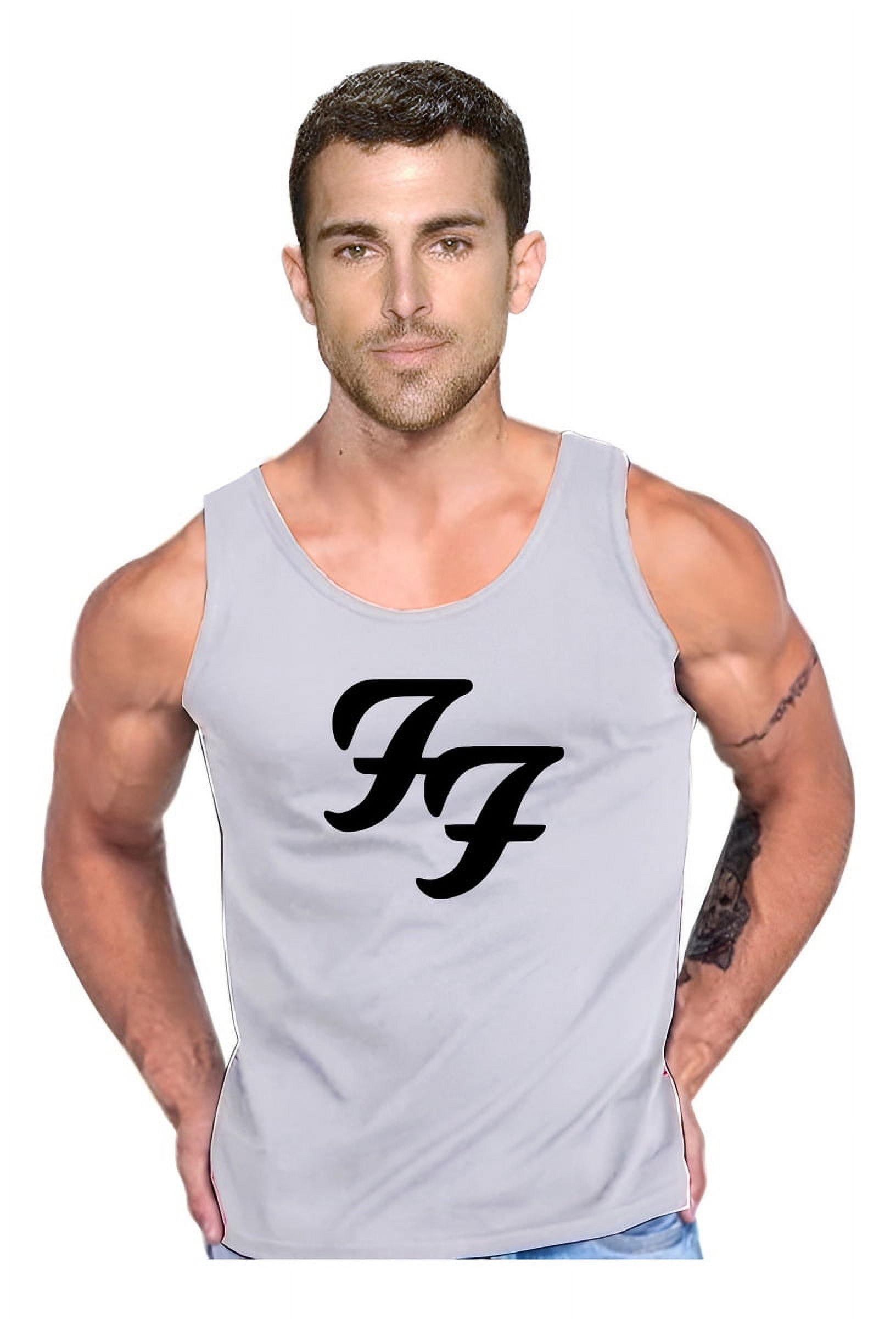 Persodesign - Polera Diseño Foo Fighters 1 Musculosa Tank Gym Life Talla S Gris Hombre