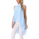 thumbnail image 4 of INSPIRE CHIC Blusa sin mangas de gasa de Halloween para mujer con lazo en la espalda para moda de verano y ocasiones casuales Azul cielo L, 4 of 6