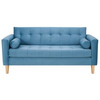 Bodevir - Sofa Retro 3C Felpa 05 Azul Petroleo
