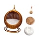 thumbnail image 3 of Cama hamaca semicerrada para mascotas, casa para mascotas, escondite transpirable, accesorios para mascotas, sofá tejido cómodo y práctico para gatos, marrón con estera fresca, 3 of 5