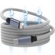 thumbnail image 1 of Cable USB‑C Magnético Enrollado Magtame 1,5 m 240 W Carga Rápida, 1 of 8