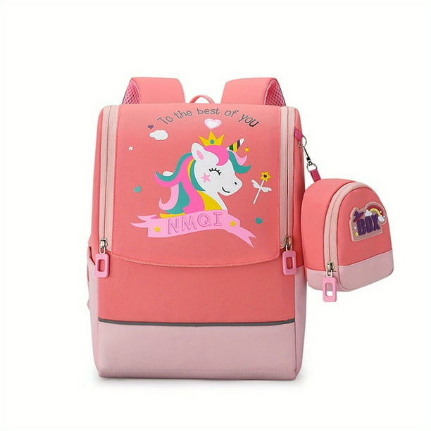 Children's Cartoon Unicorn Backpack Students Schoolbag Lightweight Load Reduction Bag