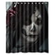 thumbnail image 1 of Cortina de ducha de calavera gótica con ganchos, tamaño 60 x 72 pulgadas, 1 of 3