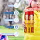 thumbnail image 5 of 12 Hombres en PugnaBotella de Agua con Tapa Pop Top de Un Toque, Acero Inoxidable, a Prueba de Fugas, para Deportes, Botella Infantil rosa 12 oz, 5 of 6