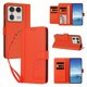 thumbnail image 2 of Funda Cartera Trébol para Motorola Edge 50 Ultra 5G con Ranuras Tarjetas y Carga Inalámbrica Naranja, 2 of 6