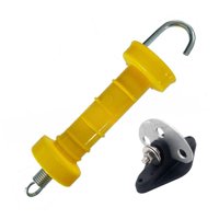 Ioensy - Juego De Manija Y Anclaje Para Puerta De Cerca Eléctrica, Resistente, Para Granjas, Ranchos Y Agricultura, Color Amarillo