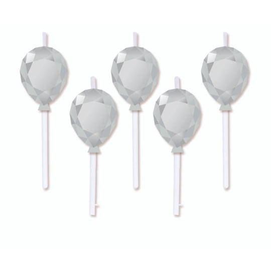 Set De Velas Globo Plateadas, 1 Un Way to celebrate