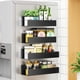 thumbnail image 1 of Paquete de 4 estantes magnéticos para especias para refrigerador, de metal negro, 1 of 8