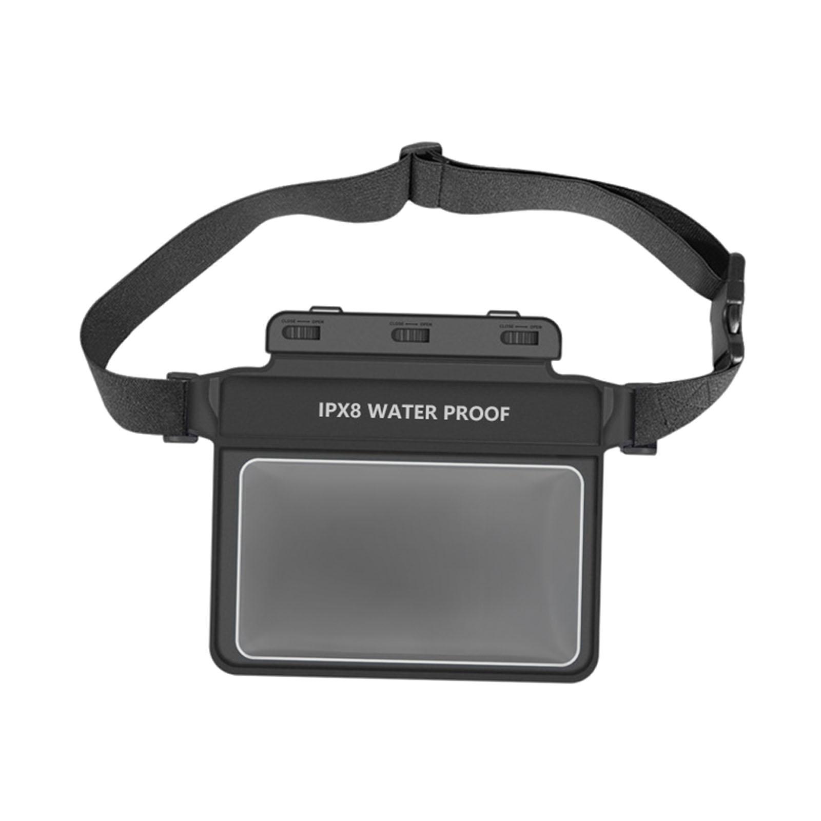 Magideal - Riñonera Impermeable Para Teléfono Móvil, Compatible Con Pantallas Táctiles, Para Natación, Para Hombres Y Mujeres, Riñonera Impermeable Para Teléfono Negro