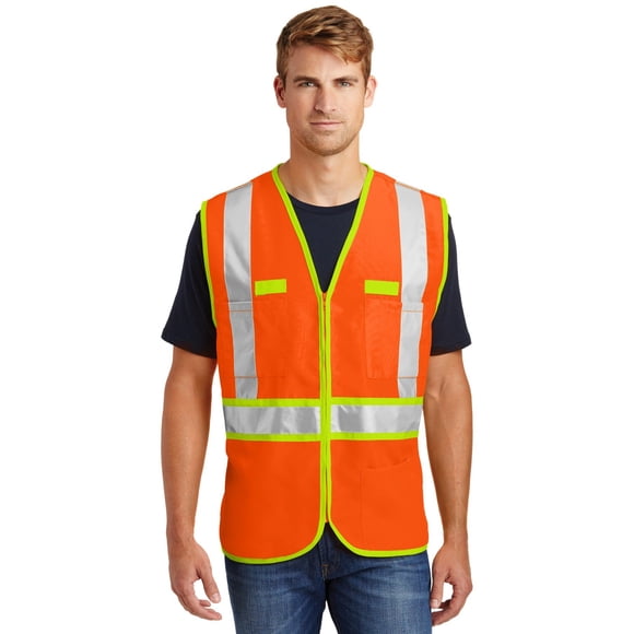 Chaleco de seguridad CornerStone ANSI 107 Clase 2 de dos colores, unisex
