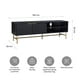 thumbnail image 3 of Rack de TV Queens Relan Diseño Acanalado Con Estantes y Puertas Negro y Dorado, 3 of 9
