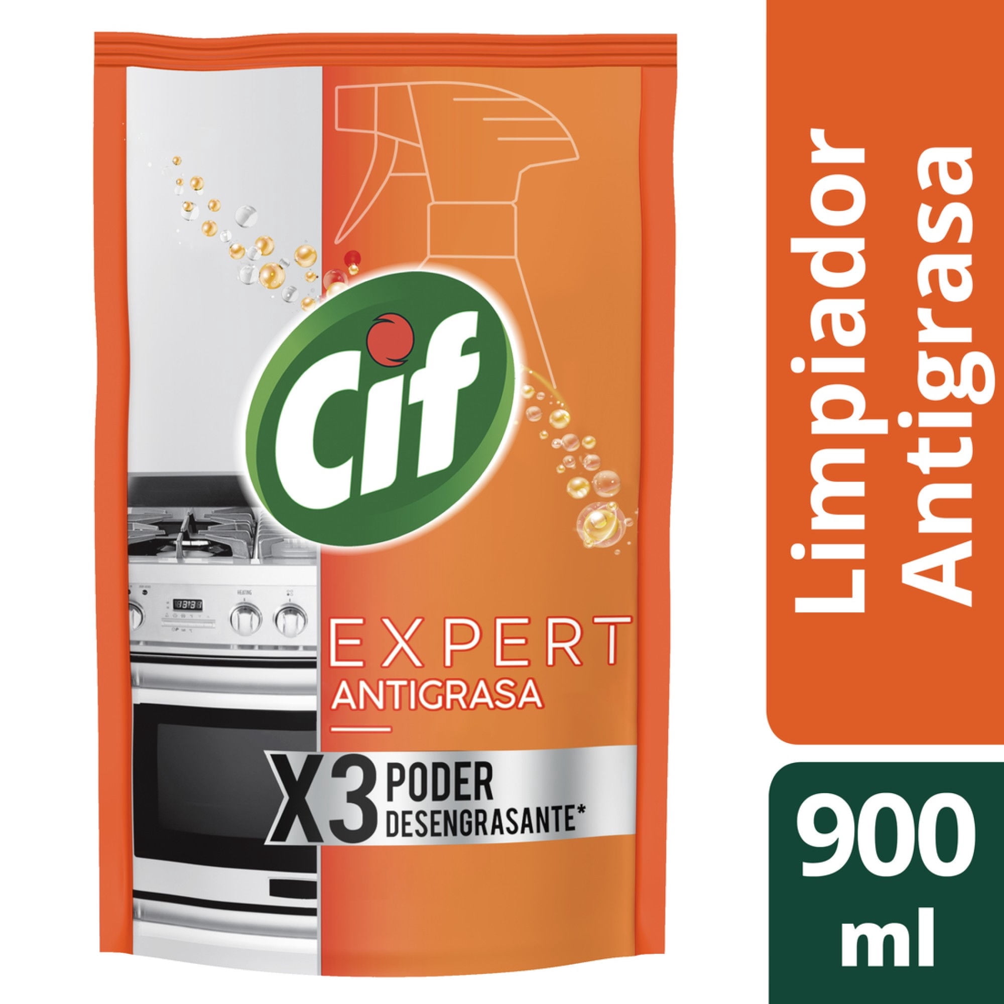 Limpiador Líquido Antigrasa Recarga Doypack 900 ml CIF