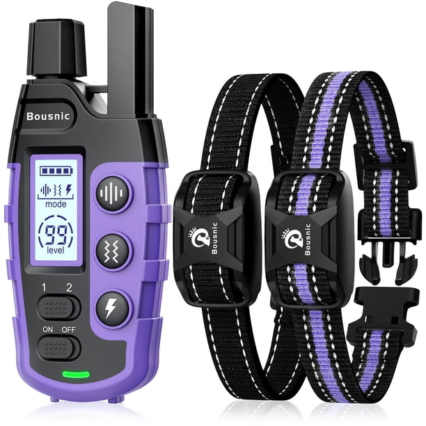 Collar de adiestramiento para perros BOUSNIC para 2 perros, impermeable, alcance 1000 m