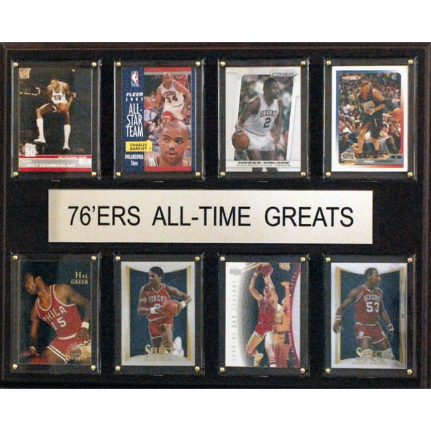 Placa coleccionable de C&I, los mejores jugadores de todos los tiempos de los Philadelphia 76ers de