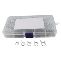 Magideal - 150 Piezas Abrazaderas De Doble Alambre Para Manguera Clips De Resorte Para Tubo De Silicona Sujetadores De Acero Al Carbono Portátiles Kit Para