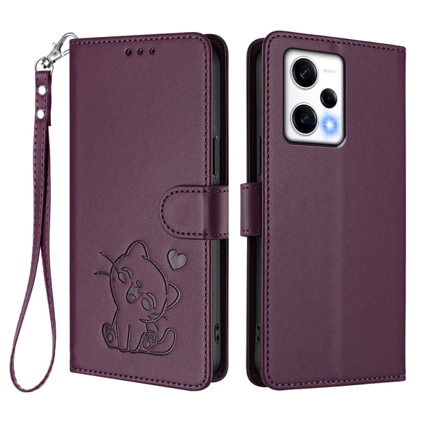 Funda Billetera Magnética para Xiaomi POCO X5 PRO, Morado Oscuro