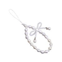 Magideal - Bowknot-Abalorio Para Teléfono, Correa Con Cuentas, Cadena Para Teléfono, Cordón Multiusos Para Decoración De Regalo, Funda Para Teléfono, Cordón Para Blanco