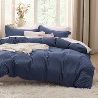 Juego De Fundas De Edredón Bedsure Navy California King Con 2 Fundas De Almohada