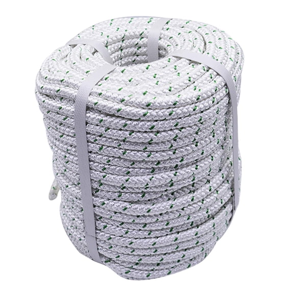 Cuerda de poliéster TINVHY 9 mm x 61 m 4800 lb Blanco/Verde