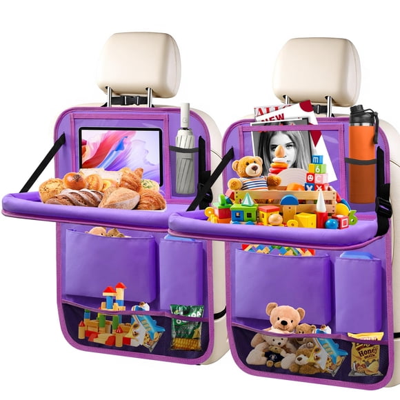Caddy Zecirl Pack de 2 organizadores con bandeja plegable - color púrpura