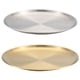 thumbnail image 1 of Juego de 2 platos redondos de acero inoxidable para cena, platos de metal, ideales para picnic y camping al aire libre, irrompibles., 1 of 6