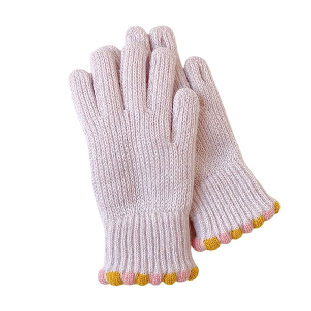 Guantes de invierno para mujer, 1 par, color elástico, grueso, suave, de felpa, cálidos, resistentes al viento.