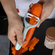 thumbnail image 5 of Juego de pelador de cerámica ligero para cocinar con cuchillas ultra afiladas y duraderas, mangos ergonómicos, herramientas de cocina negras y rojas., 5 of 5