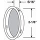 thumbnail image 2 of Prime-Line N 7211 Tirador de dedo para puerta de armario corrediza Bronce clásico (2 unidades), 2 of 2