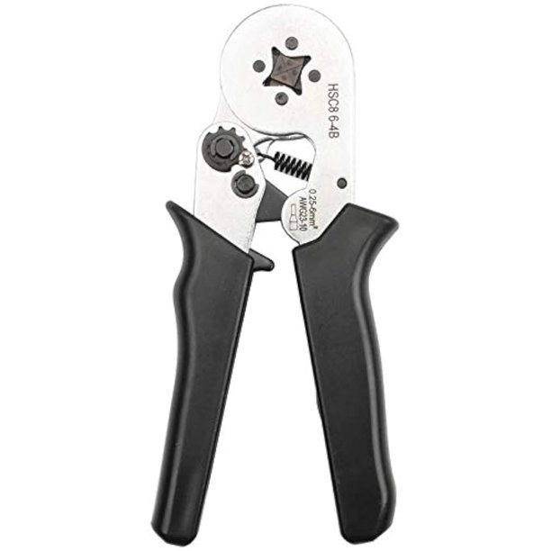 LUBAN Alicates de Crimpado HSC8 6-4B, autoajustable con trinquete para terminales y manguitos de cable de forma cuadrada, AWG23-10 (0,25-6 mm²)