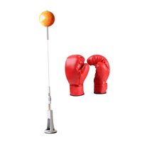 Ioensy - Pelota De Reacción De Boxeo Mma Ajustable Con Soporte Y Guantes Pelota De Reflejo De Boxeo Para Jóvenes