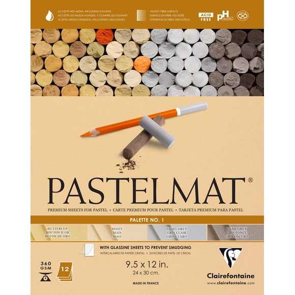 Paleta Pastelmat Pad Clairefontaine n.º 1, 24 x 30 cm, 360 g