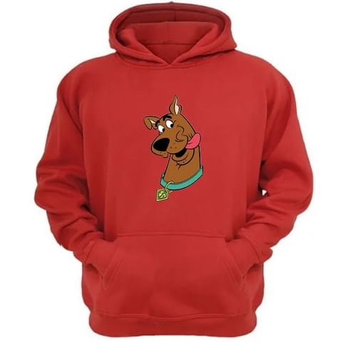 Genérico - Polerón Canguro Scooby Doo Rojo Talla S Unisex