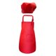 thumbnail image 3 of Delantal Para Ni?os Juego De Gorro De Cocinero Bolsillo Frontal Con Babero Ajustable Para Hacer Manualidades Rojo Para Hornear L, 3 of 5