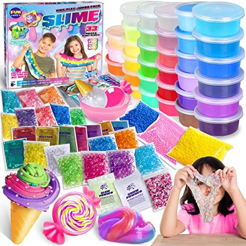 Diy Jumbo Slime Kit Para Niños, Funkidz Ultimate Slime Playing Kit Alivio Del Estrés 33 Re Fun Kidz Fun Kidz