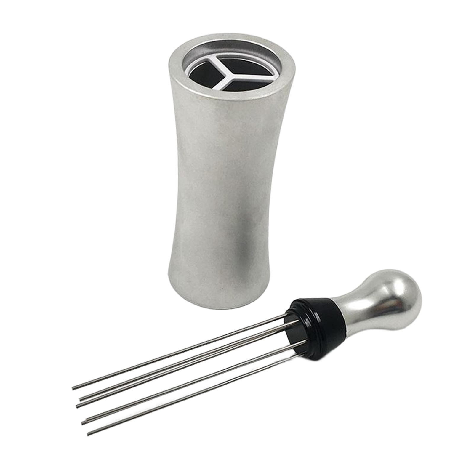 Bothyi - Distribuidor De Sabotaje De Aguja De Café Distribución De Polvo Para Cocina Plata