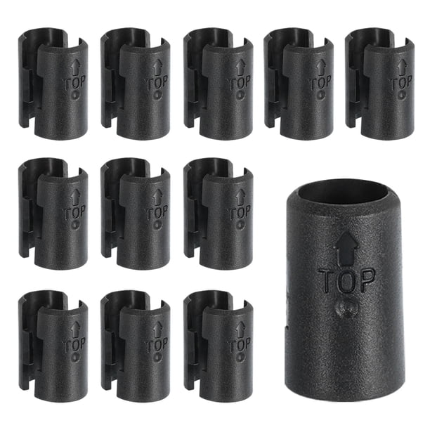 Uxcell Clips de Estante de Alambre Reemplazos de Mangas de Plástico para Sistema de Estantería de Alambre 13mm, Ajuste 1/2"