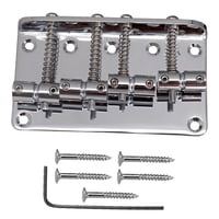 Magideal - Puentes De Puente De Bajos Ajustables, Reemplazo De Cola, Pieza Trasera De Puente De Bajos De De Metal De 80Mm, Para Piezas De Herramientas , Argén